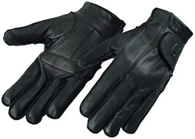 Hugger Full Finger Fingerless Black Deer Soft Leather Gloves w/Gel Padded Palms
