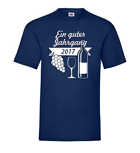 T-shirt pour homme bleu marine grande taille 3XL imprimé année 2017
