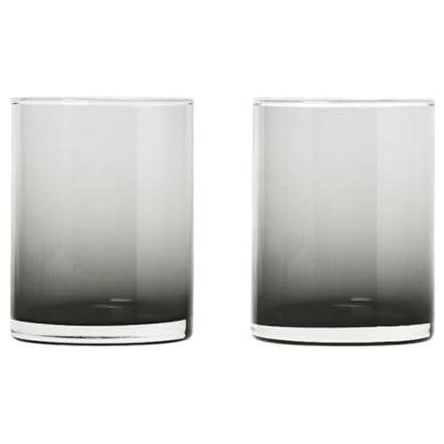 212 Main 7 oz Mera Drinking Glasses, Smoke - Set of 2