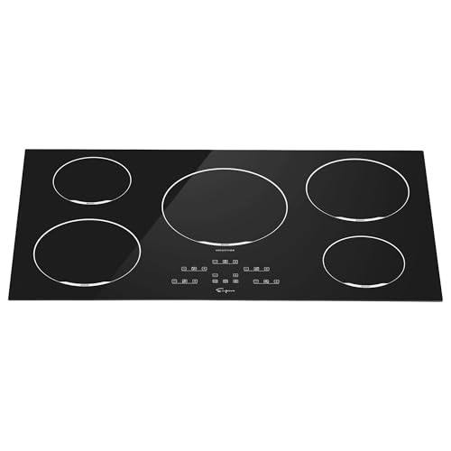 Image of Empava 36 inch Built-in Electric Induction Cooktop with 5 Elements Power Boost Burners in Black Vitro Ceramic Glass