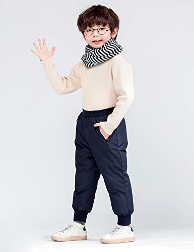 Happy Cherry Baby Boys Girls Elastic Windproof Down Pants Lightweight Warm Snow Pants4