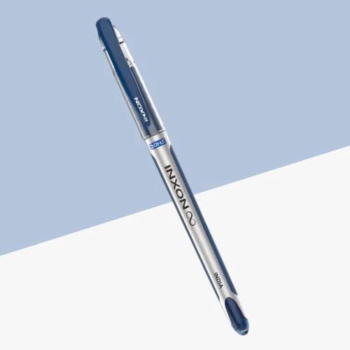 Image of Doms INXON Ballpen 0.7mm Needle Tip-Blue Ink-Pack of 30| Soft Rubberized Grip For Comfortable Grip| ULV Ink Technology For Break-Free & Smooth Writing