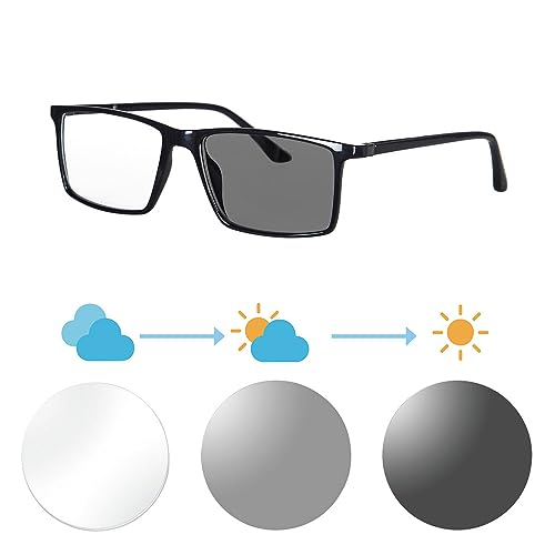 SHINU Men's Frame for Photochromic Sunglasses with TR90 Frame Choosing Lens Color by Your Side 91952