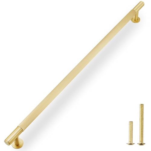 QOGRISUN 1-Pack Solid Brass Appliance Handle Pull, 18 Inch (