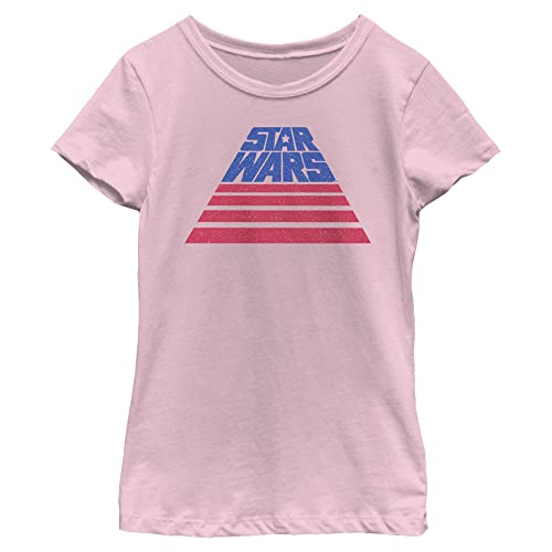 STAR WARS Logo Stripe Stack Girls Short Sleeve Tee Shirt