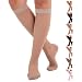 Absolute Support Women's Compression Stockings - Sheer Knee High, 15-20 mmHg Medium Graduated Support -Medium, Nude