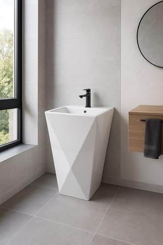 WITIT LAVABO ALTO DA TERRA IN CERAMICA PRISMATICO YT-201