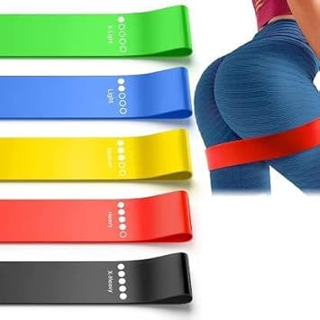 SUVIKSHA Loop Resistance Bands for Men & Women | Perfect for Home/Gym Workouts, Exercises, Stretching, Pull-Ups, and Booty Toning (Set of 5)