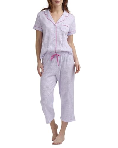 Image of Karen Neuburger Women's Short Sleeve Girlfriend Capri Pajama Set