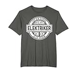 Lustige Elektriker Geschenk Beruf Sprüche Vintage Elektriker Legende Witziger Spruch T-Shirt Schwarz Klein EU S Crew-Ausschnitt Halbarm Standardlänge Klassische Passform Unisex-Erwachsene 1 Count