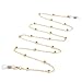 ZOORON Eyeglass Chains for Women, Premium Beaded Eyeglass Necklace Chain Cord, Eye Glasses String Holder 2pack-Black & Gold