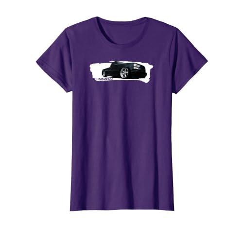 OBS Mamalona Trokiando on Big Wheels Lowered Paint Effect T-Shirt, Women, Purple, Large