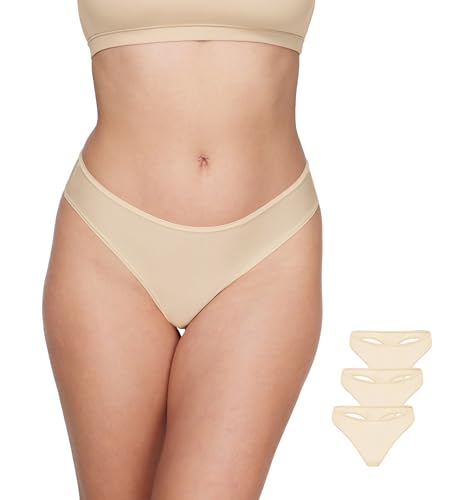 Image of Magneticfit Women's Low Rise Thong | 3 Pack, Soft Stretch Fabric, 100% Cotton Lining, Tagless Comfort, No Cut Finishing, Sexy Underwear, Panties