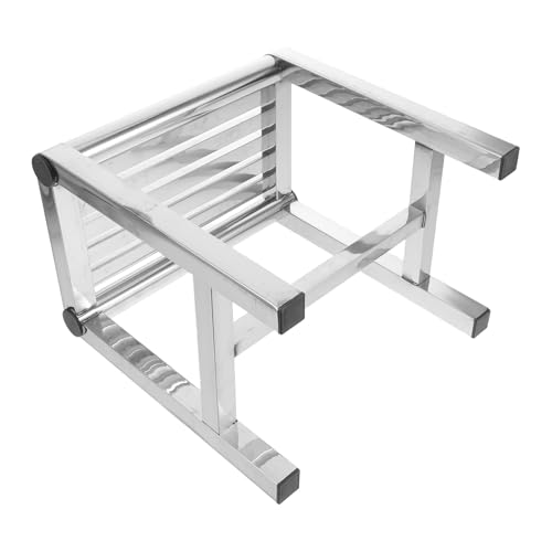 COLLBATH Taburete de Acero Inoxidable para Baño y Ducha, Banco Antideslizante Compacto 31x20x30 Cm, Asiento Portátil Seguro para Personas Mayores y Uso Doméstico