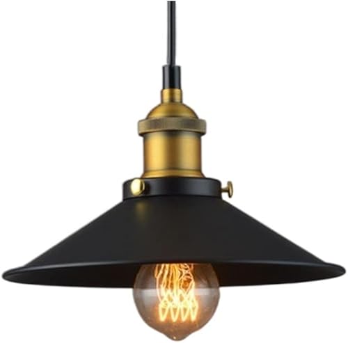 Lámpara de araña negra industrial vintage, lámpara de techo colgante retro para cocina, comedor, cafetería y loft