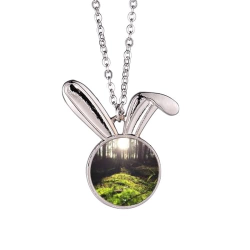 Bijoux lapin d'exception, un pendentif paysage raffiné aux finitions soignées