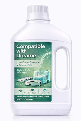 Zancasae Floor Cleaning Solution, Compatible with Dreame Wet Dry Vacuum Cleaner, Low Foam Concentrated Floor Cleaner, Streak-Free Pet Safe for Hardwood Tile Laminate, 1000ml