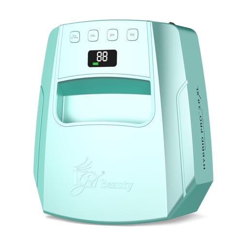 Image of iGel Beauty Hybrid PRO 3.0 XL UV /LED Nail Lamp - Wireless Rechargeable 48W Nail Dryer, Extra Wide Full-Hand Curing, 9000mAh Battery, Smart Timer & Builder Gel Mode, Cordless Professional Lamp