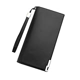 CLISPEED Portefeuille Homme Grosse Capacité Zippé Multi-Cartes PU Porte-Monnaie Comparti...