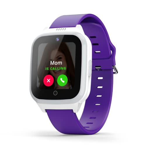 Cosmo JrTrack 2 Kids Smartwatch | 4G Phone Calling | Text, Voice, & SOS | Precision GPS | Selfie Camera | Photo Sharing | Flexible Cosmo Plans | Tracking Watch for Kids (Purple)