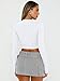 Trendy Queen Womens Long Sleeve Crop Tops Basic Slim Fitted Shirts Casual Fashion 2024 Going Out Y2k Tops Teen Girl Clothes White L