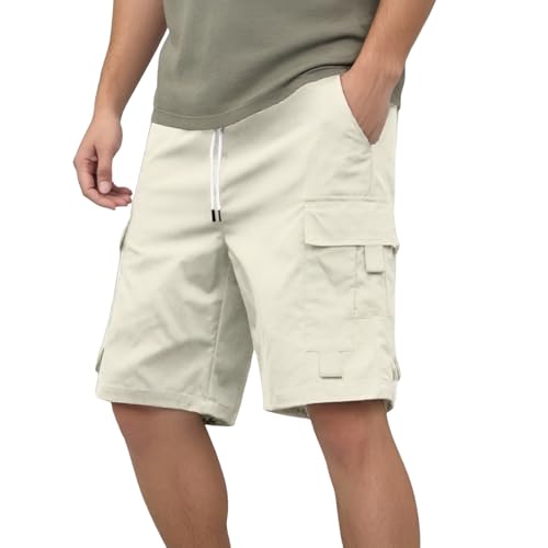 Short Cargo Homme en Coton Élastique Bermuda Casual Grande Taille A76