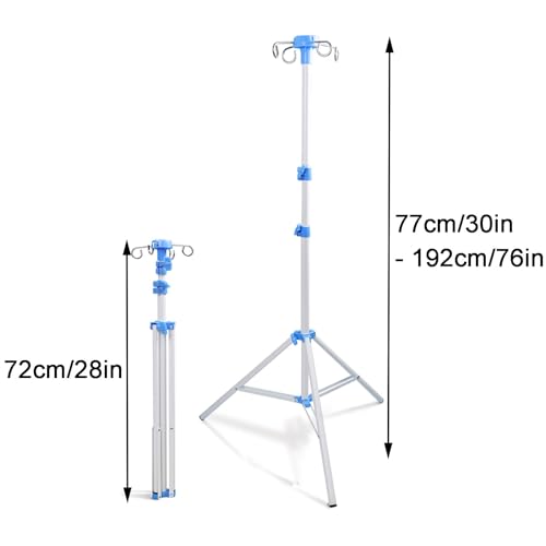 Potence pour perfusion pliable pour sac de perfusion pour perfusion à domicile - 7