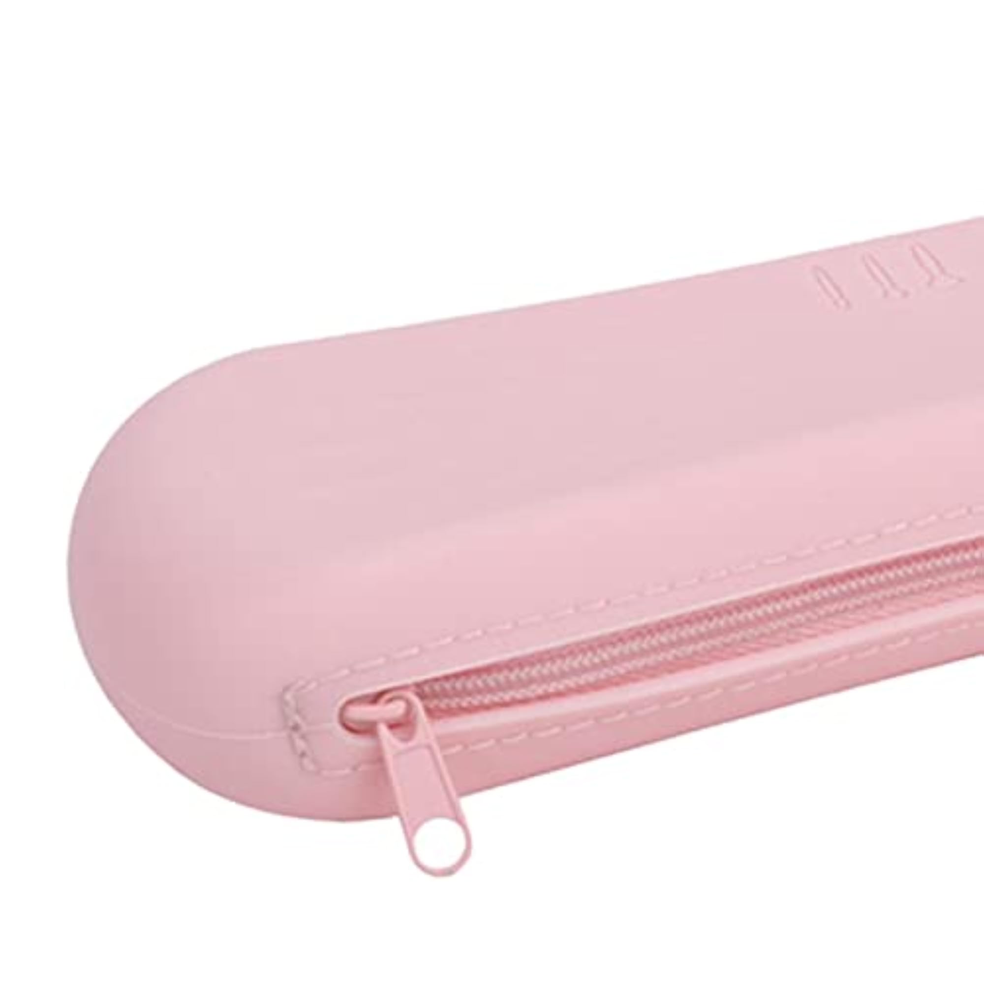 Pink Silicone Travel Makeup Brush Holder Pouch