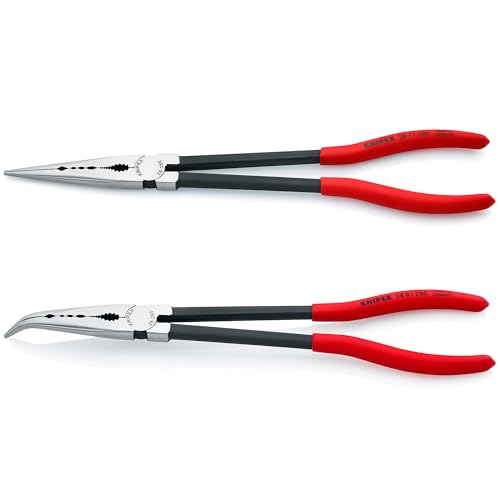Knipex Tools 9K 00 80 128 US 11" Extra Long Needle Nose Pliers Set with Keeper Pouch,