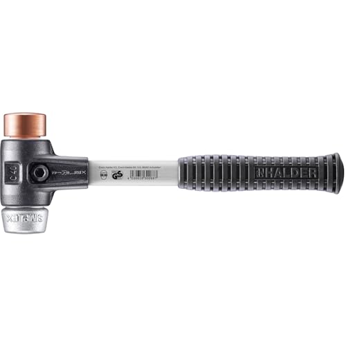 SIMPLEX-Schonhammer, Kupfer/Weichmetall; mit verstärktem Tempergussgehäuse und Fiberglasstiel | D=40 mm | 3749.040