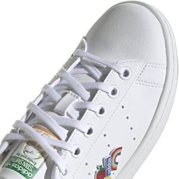 adidas Originals Girl's Stan Smith (Big Kid) White/Green/Pulse Amber 5.5 Big Kid M4