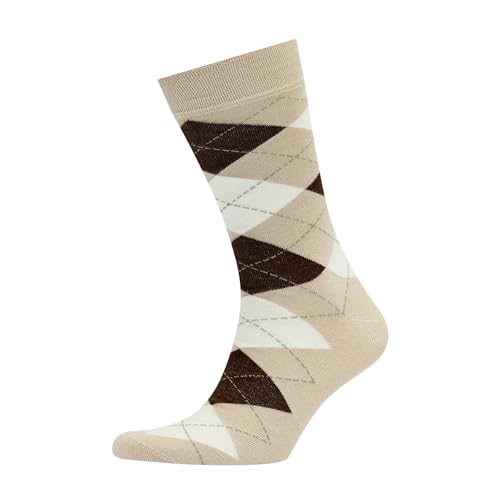 VRD Bamboo Mens Dress Socks for Men, 1-Pack, Beige, Tan, Light Bown Crew Length Mid-Calf Socks, Mens Shoe Size 8-13