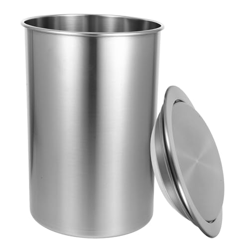 Caneca de basura de acero inoxidable con tapa para encimera