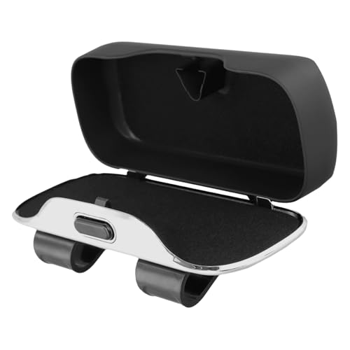 Auto-Brillenetui, Auto-Visierbox, tragbarer Sonnenbrillenhalter für Fahrvisier, Auto-Objektivhalter, Brillenhalter für Auto Sonnenblende, Auto Sonnenbrille Aufbewahrungbox, 18,5x6,5x8,1cm(schwarz)