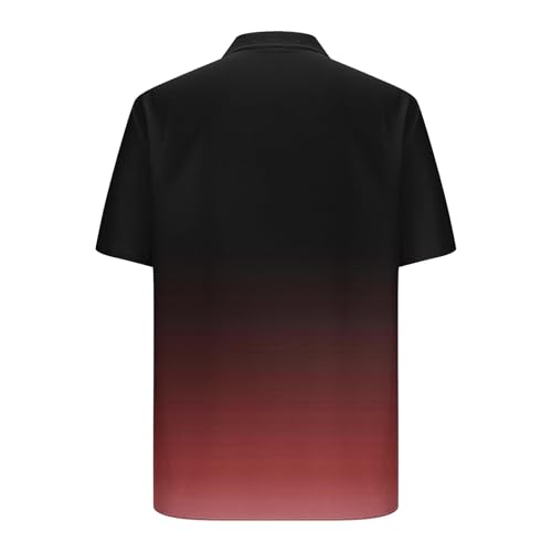 Xiaojmake Mens Hawaiian Shirt Casual Ombre Color Button Down Tshirt Loose Fit Button Up Dress Shirts Golf Beach Travel Shirt3