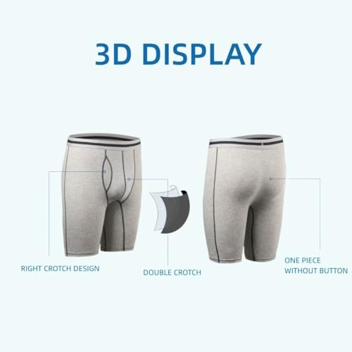 Men's Long Boxer Briefs Sports Performance Breathable Underwear Multipacks4
