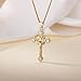 VAttract Cross Necklace for Women 18K Gold Plated Cross Pendant Choker Necklace