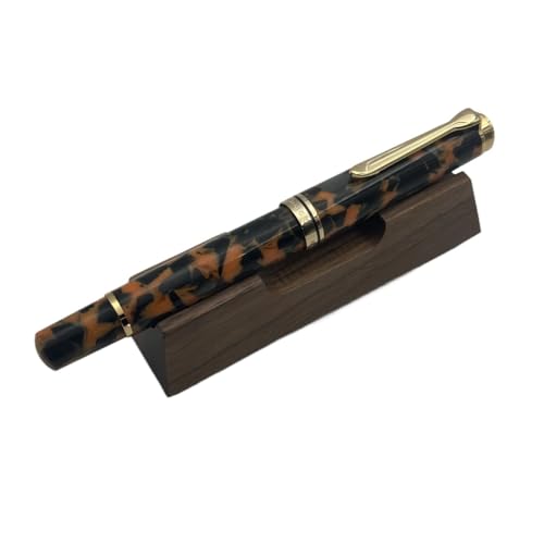 Stylo plume à piston luxe en acrylique et clip doré pour une écriture fluide