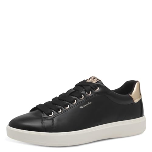 Tamaris Damen Sneaker Synthetik, schwarz, 37 EU – Ansicht 1