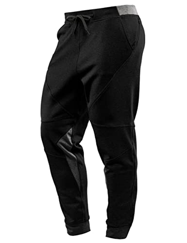 DTMMKIOP Men s Gym Jogger Sweatpants Running Joggers for Men Workout Athletic Slim Fit Tapered Pants with Pockets Black
