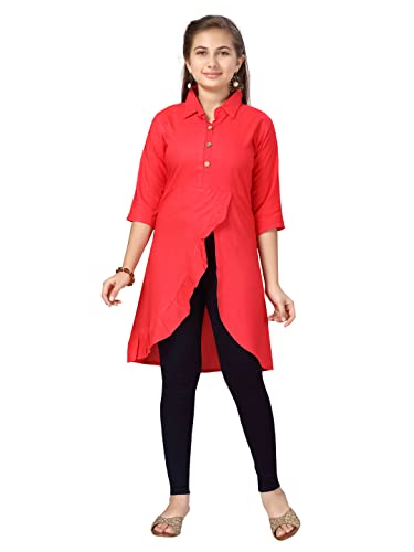 Image of Aarika Girl's Cotton Regular Tunic Shirt