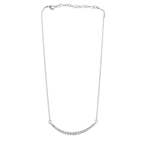 925 Sterling Cz Arc Necklace Gift For Her Valentines For He