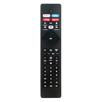 Replace Voice Remote Compatible with Philips Smart LED TV 4K Ultra HD (2160p) Android Smart LED TV URMT47CND0 65PFL5766/F7 55PFL5766/F7 43PFL5766/F7 32PFL5505/F7 50PFL5766/F7 50PFL5604/F7 75PFL5604/F7