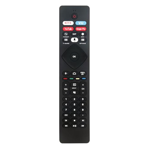 Replace Voice Remote Compatible with Philips Smart LED TV 4K Ultra HD (2160p) Android Smart LED TV URMT47CND0 65PFL5766/F7 55PFL5766/F7 43PFL5766/F7 32PFL5505/F7 50PFL5766/F7 50PFL5604/F7 75PFL5604/F7