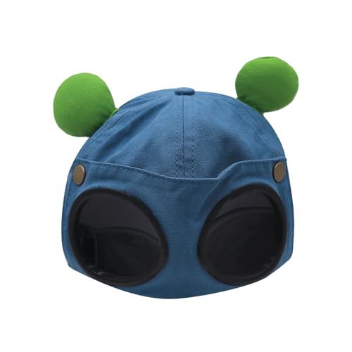 Kids Baseball Cap Cute Frog Aviator Hat Goggles Peaked Cap Summer Sun Hat Outdoor Play Sports Caps2