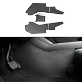 Froved 2025 2026 Model Y Juniper Center Console Anti-Kick Protection Mats 5PCS TPE Suede Panel Protector Cover of Center Console for Model Y Refresh Juniper (Premium/Performance)-NO for (Standard)