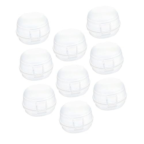 MOBUTOFU 9個 ガス保護カバー ストーブノブ キッチンガス ケース ストーブガード子供の バーナーノブ ガスオーブン ガスシールド保護ロック キッチン カバー ガード pp 白い