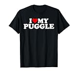 Puggle A Item: I Love My Puggle Goods TItem With Heart T-Shirt