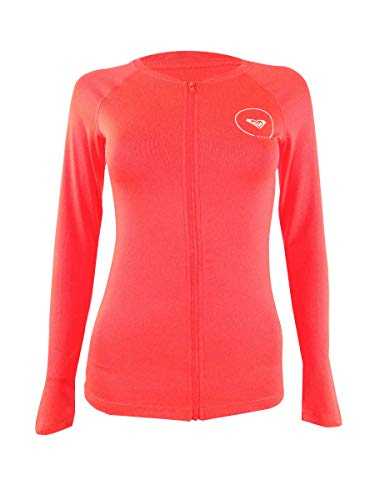 Roxy Long Sleeve Logo Rash Guard Fiery Coral