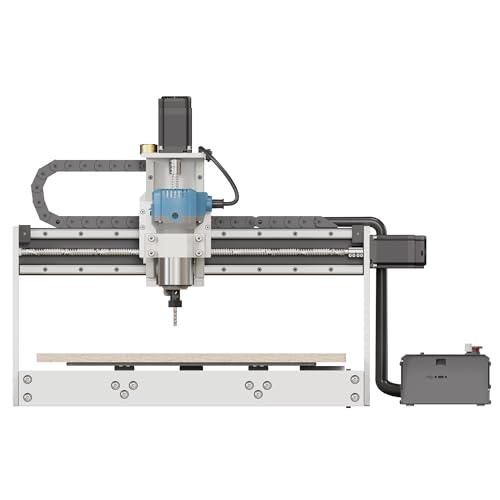 Axiscreat Cnc Router Machine 4040, Custom-Made 710W 6000-30000 RPM Trim Router Spindle, Linear Rails and Ball Screws, Engraving Milling Machine for Metal Wood Acrylic Leather etc.